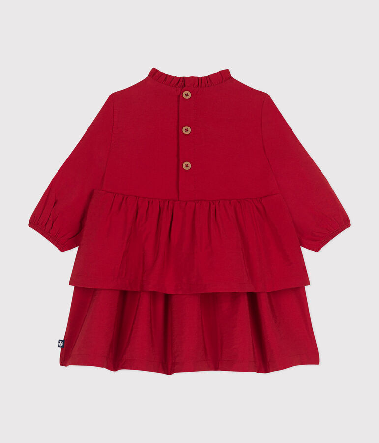 Babies' long-sleeved dress red