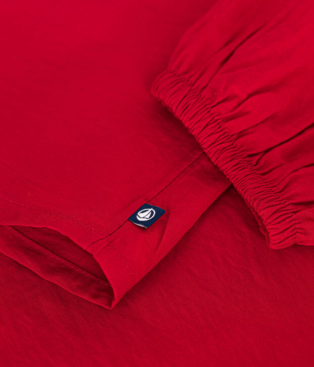 Girls' long sleeved blouse red