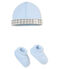 Baby boy's hat and booties set FRAICHEUR blue
