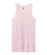 Women's vest top in heritage striped rib