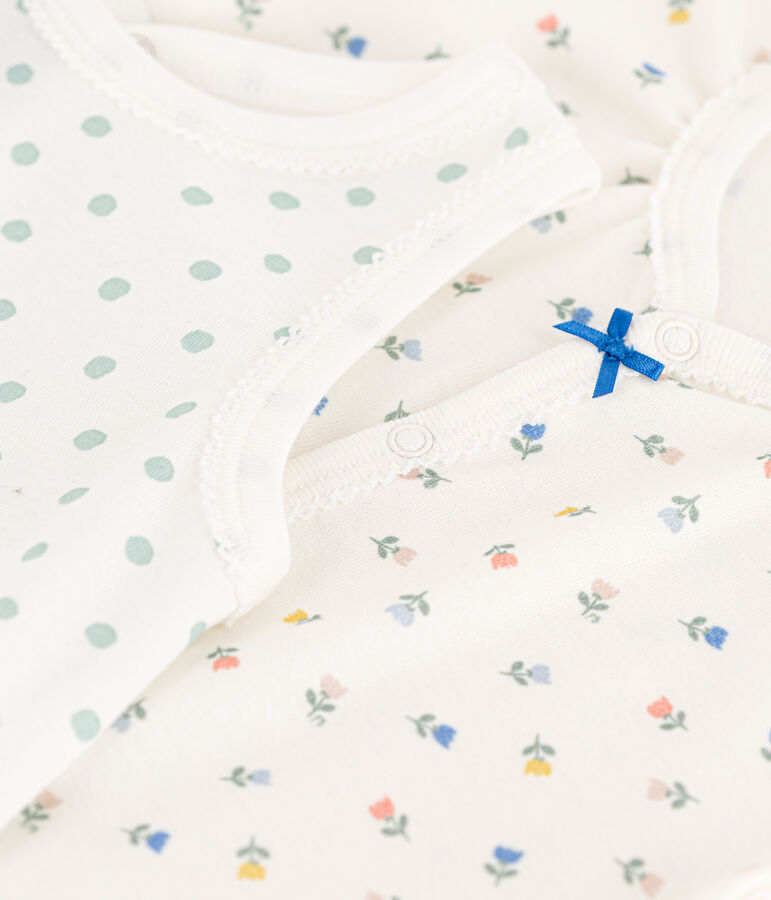 Babies' Floral Cotton Playsuits - 2-Pack multicolor