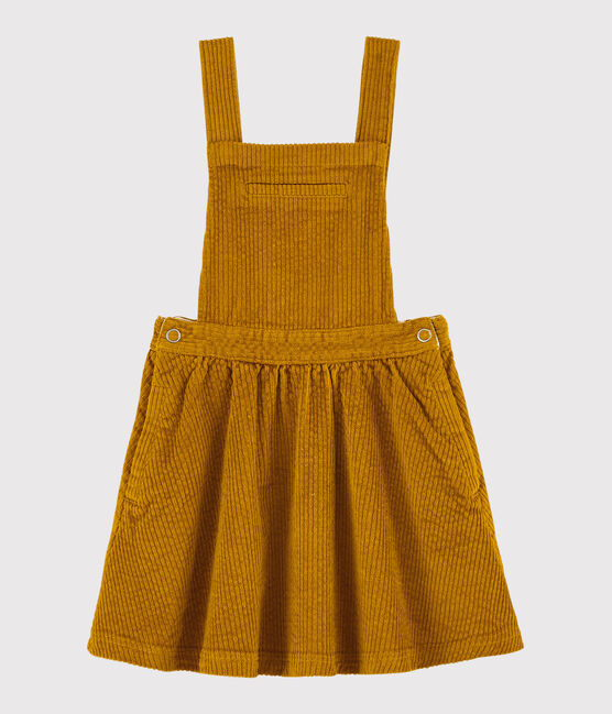 Girls' Dungaree Dress TOPAZE yellow
