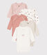 Babies' Long-Sleeved Cotton Bodysuits - 5-Pack