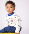 Babies' sweatshirt in berry-print cotton with ruffles MILK /MULTICO