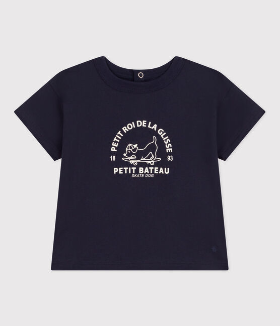 Babies' Short-Sleeved Lightweight Jersey T-Shirt SMOKING blue