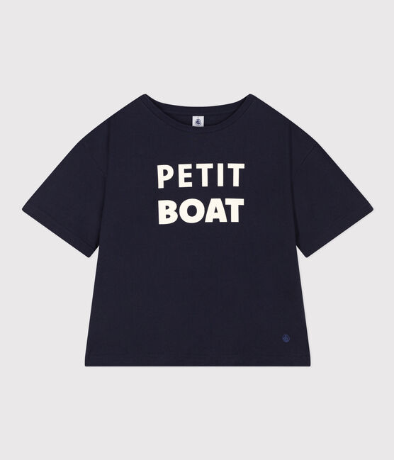 Women's Boxy Cotton T-Shirt SMOKING blue