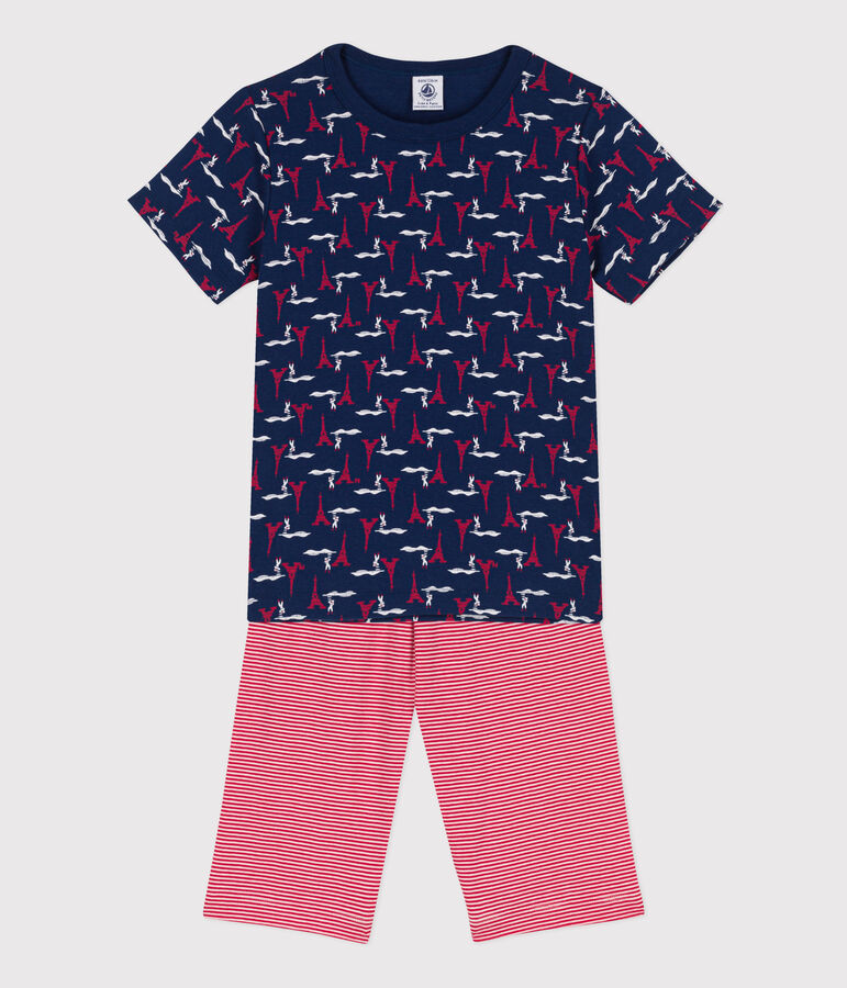 Boys' Paris Cotton Short Pyjamas blue/multicolor