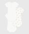 Pack of babies' short-sleeved bear-print cotton bodies variante 1