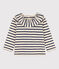 Babies' Light Jersey Long-Sleeved Blouse AVALANCHE white/MEDIEVAL