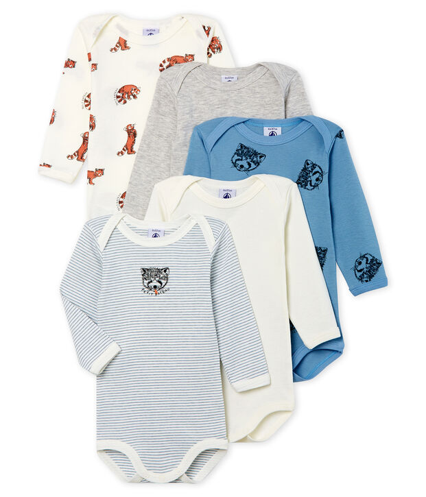 Baby Boys' Long-Sleeved Bodysuit - 5-Piece Set multicolor