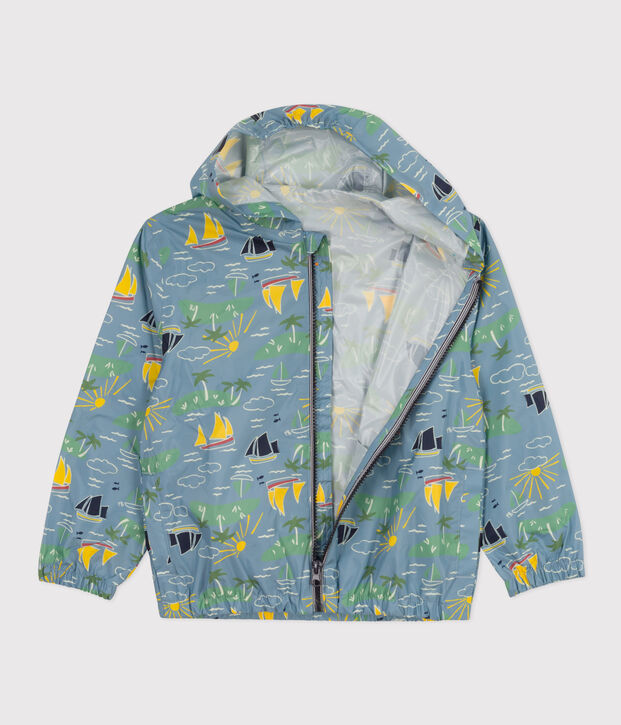 Children's Unisex Recycled Fabric Windbreaker blue/multicolor