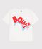 Children's short-sleeved cotton T-shirt MARSHMALLOW white
