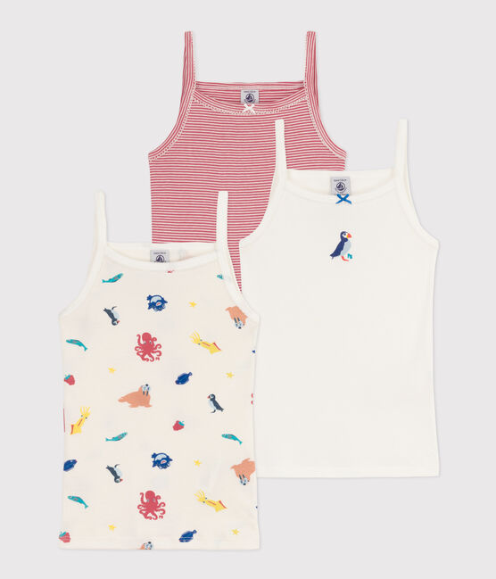 Girls' Cotton Strappy Vests - 3-Pack variante 1