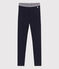Girls' Cotton and Elastane Jeggings SMOKING blue