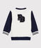 Baby Boys' Fleece Dual-Tone Baseball Jacket MARSHMALLOW white/SMOKING blue