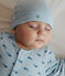 Babies' plain cotton hat TOUDOU blue