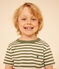 Boys' Stripy Lightweight Jersey T-shirt CROCO green/AVALANCHE