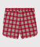 Girls' knit shorts TERKUIT red/MULTICO white