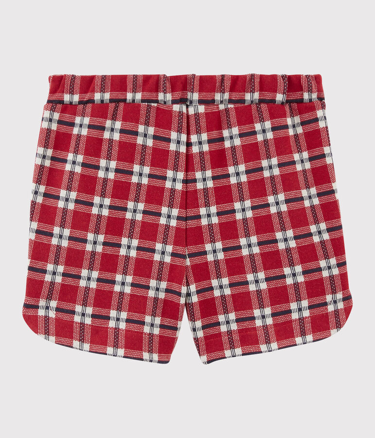 Girls' knit shorts red/multicolor