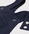 Babies' Long Thick Jersey Dungarees SMOKING blue