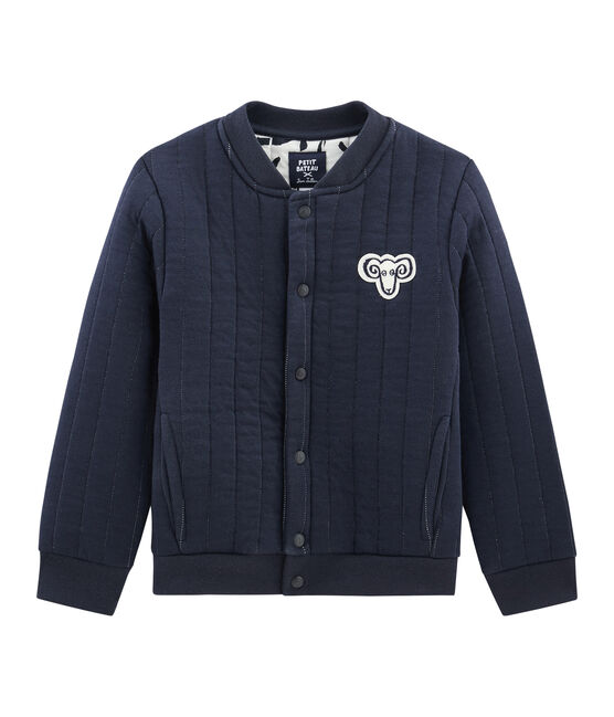 Baseball jacket Jean Jullien SMOKING blue