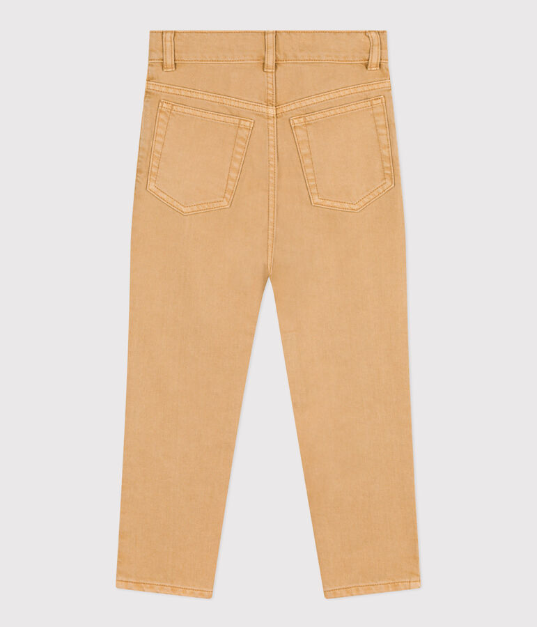 Boys' denim trousers beige