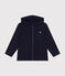 Boys' Cotton Rib Zip-Up Hoodie SMOKING blue