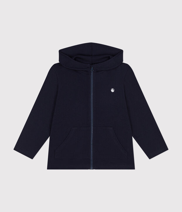 Boys' Cotton Rib Zip-Up Hoodie blue