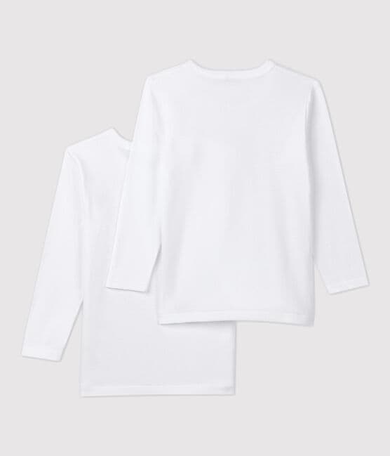 Boys' White Long-Sleeved T-Shirt - 2-Pack variante 1