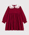 Children's long-sleeved printed flannel dress AMARANTE red/TERKUIT