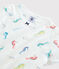 Girls' Seahorse Print Cotton Short Pyjamas MARSHMALLOW white/MULTICO white