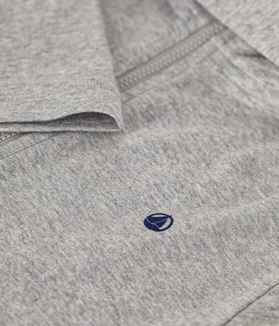 Boys' Cotton Rib Zip-Up Hoodie CHATON CHINE grey
