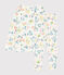 Girls' Springtime Floral Tubular Knit Pyjamas MARSHMALLOW white/MULTICO white