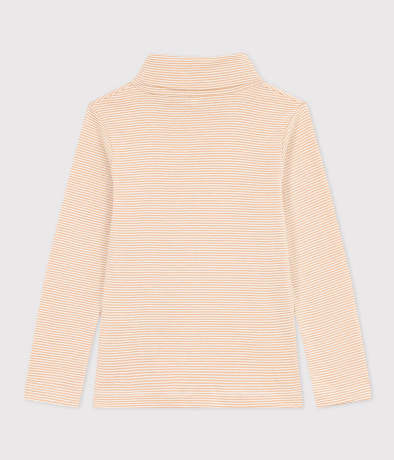 Children's Unisex Stripy Cotton Polo Neck TOURONE /MARSHMALLOW