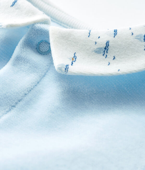 Baby Boys' Velour Sleepsuit TOUDOU blue
