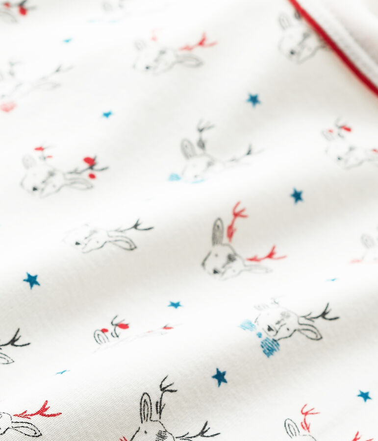 Boy's long-sleeved printed T-shirt white/multicolor