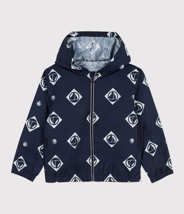 Children's Unisex Recycled Fabric Windcheater blue/white