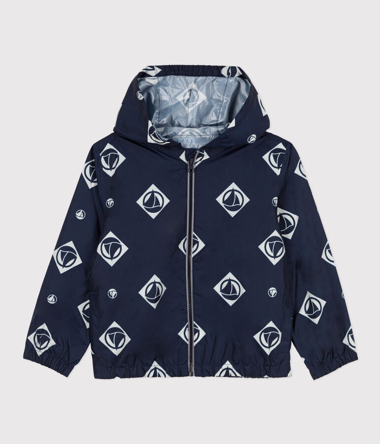 Children's Unisex Recycled Fabric Windcheater blue/white