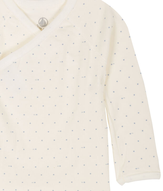 Newborn Babies' Long-Sleeved Bodysuit white/blue