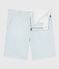 Children's stripy cotton Bermuda shorts white/blue
