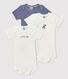 Babies' Paris Themed Short-Sleeved Cotton Bodysuits - 3-Pack
