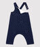 Babies' Starry Organic Cotton Quilted Dungarees SMOKING blue