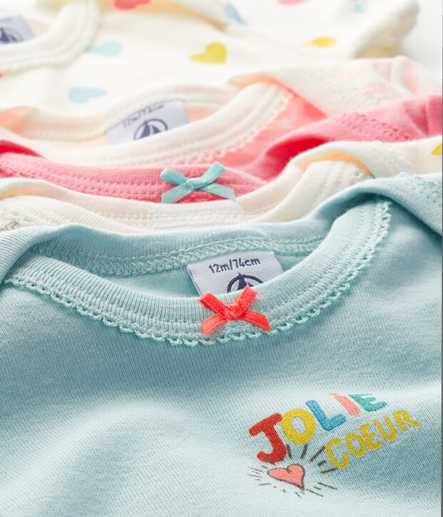 Baby Girls' Short-Sleeved Bodysuit - 5-Piece Set multicolor