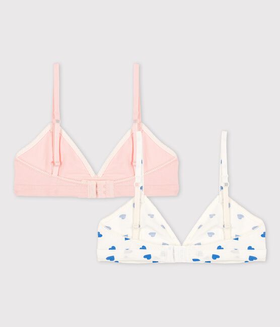 Girls' Heart Themed Cotton and Elastane Bras - 2-Pack variante 1