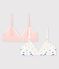 Girls' Heart Themed Cotton and Elastane Bras - 2-Pack variante 1