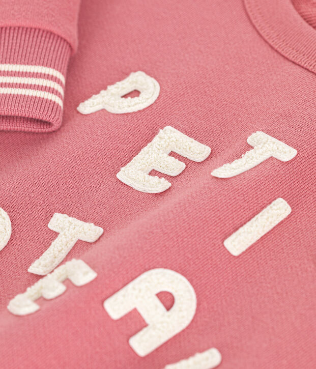 Fleece sweatshirt for girls or boys pink