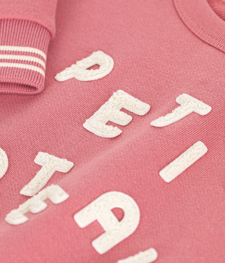 Fleece sweatshirt for girls or boys ROSEWOOD pink