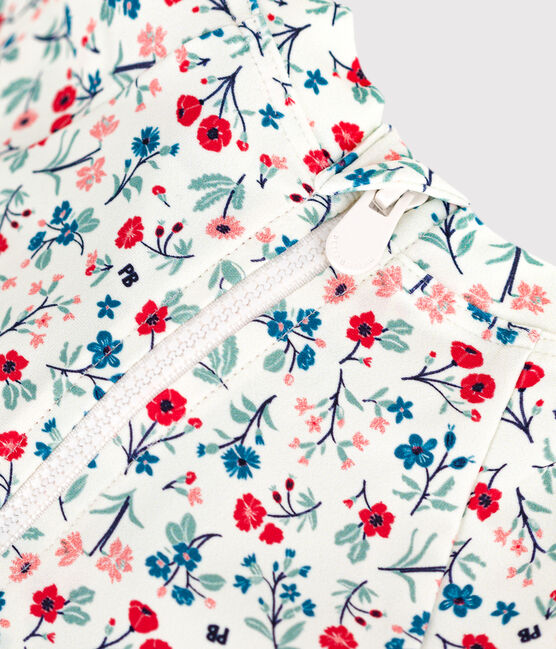 Babies' floral print UV protection T-shirt MARSHMALLOW white/MULTICO white