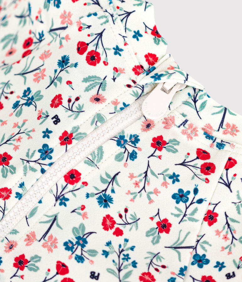Babies' floral print UV protection T-shirt white/multicolor