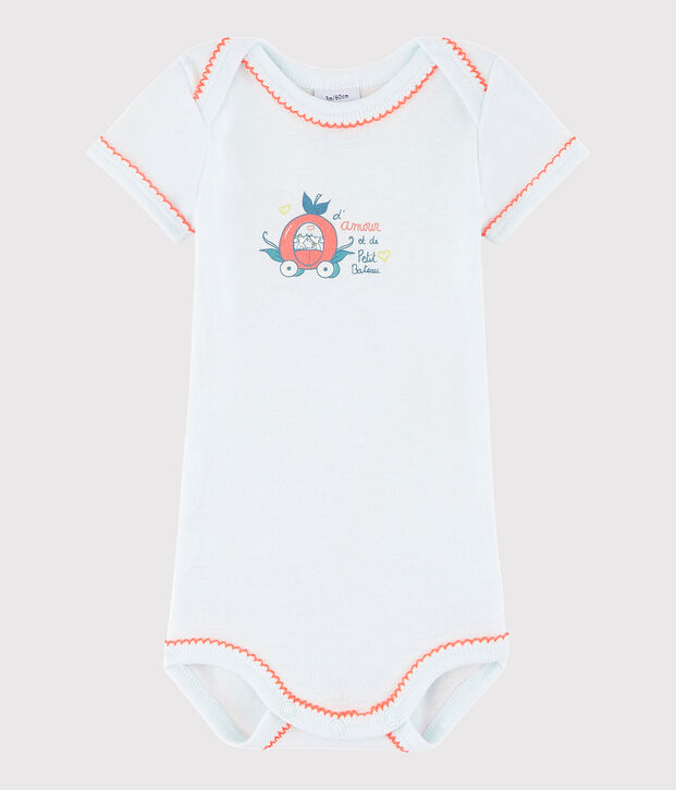 Baby Girls' Short-Sleeved Bodysuit Bocal blue